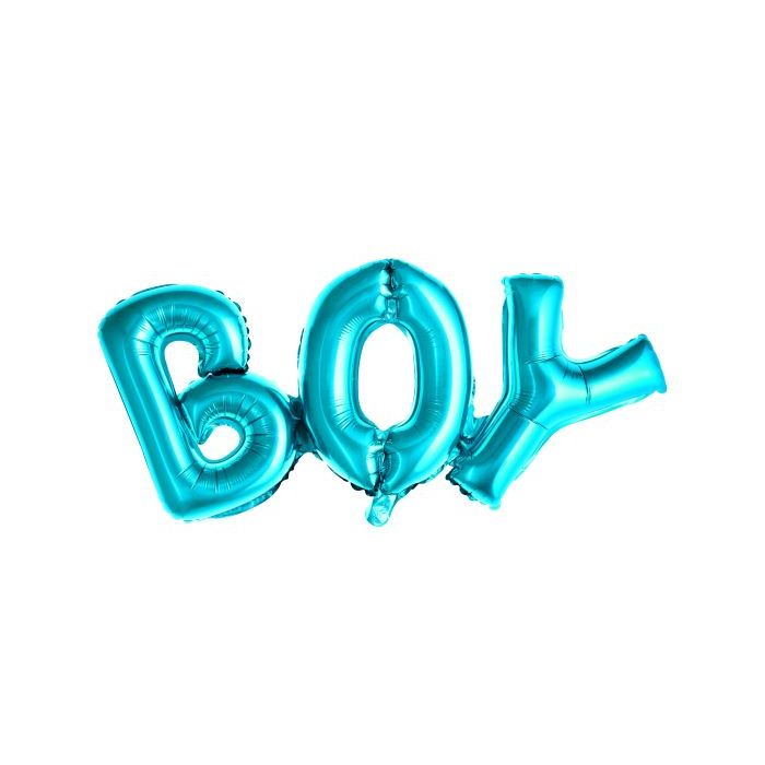 Blå Boy bokstavs folieballong - 67x29 cm