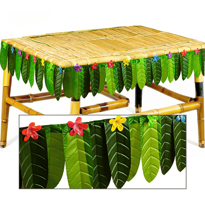 Tropiska blad bordsduk - 275 cm