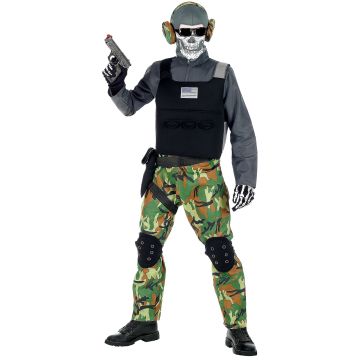 Skelettsoldat kostym för pojkar