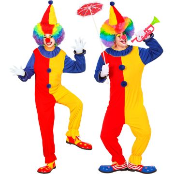 Clownkostym för vuxna - 2 delar