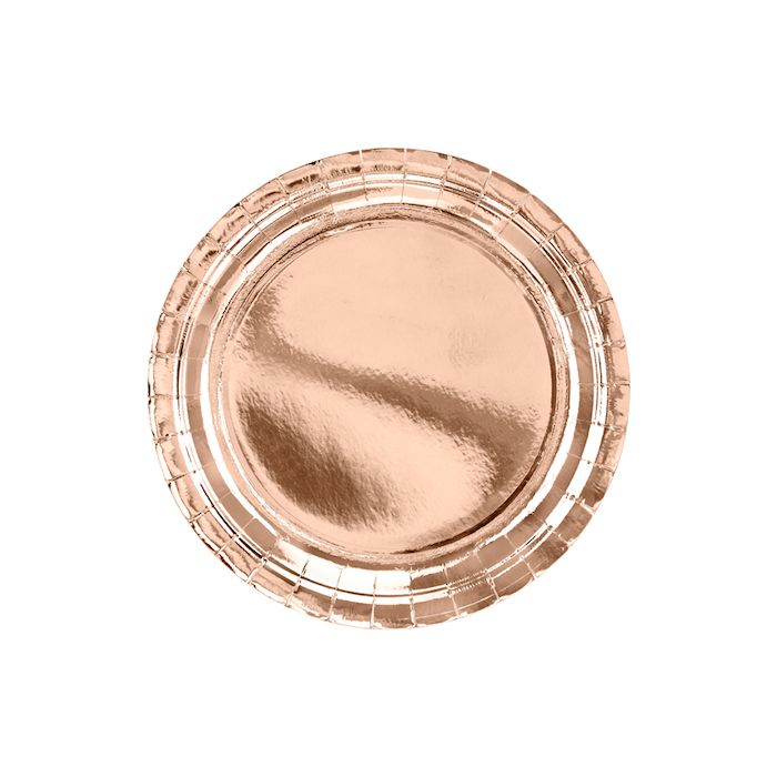 Rose Gold PappersTallrik 6x - 23 cm