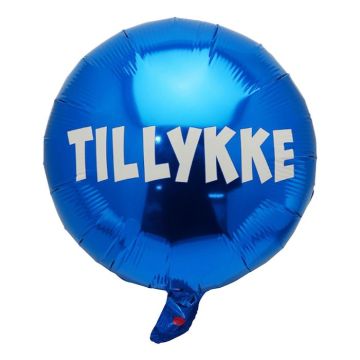 Grattis Folieballong i Blå - 45 cm