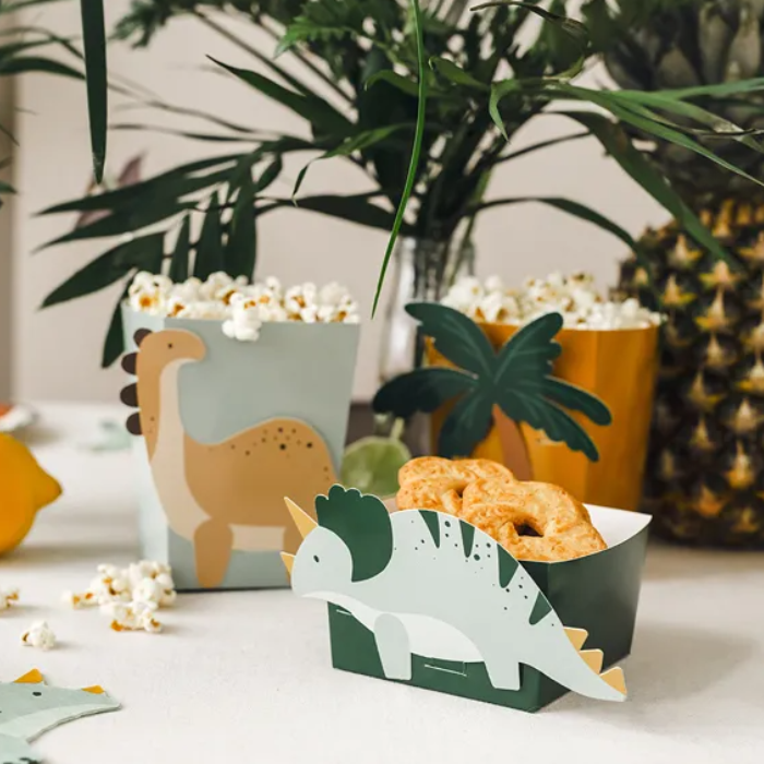 Snack- och popcornbägare med dinosaurmotiv 6x
