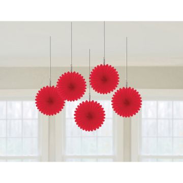 Röda Rosetter 5x - 15,2 cm
