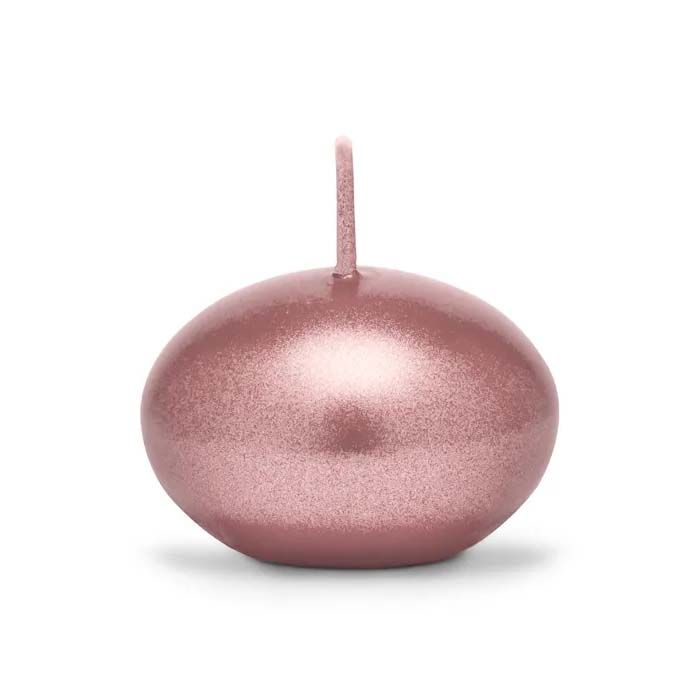 Flytande värmeljus metallisk roséguld 5x - 4 cm