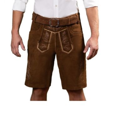 Tyroler lederhosen byxor brixental kort brun 