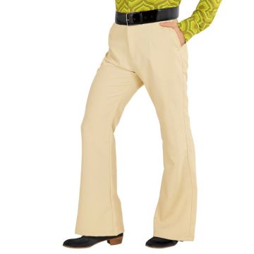 70-tals Herre Trompetbyxor Beige