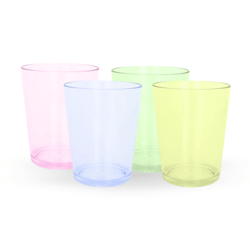 3 cl plastshotglas 20x färgade återanvändbara