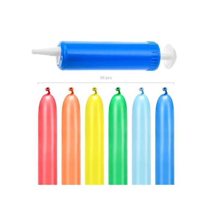 Modelleringsballondjur kit med ballonger och pump 30 delar - 130 cm