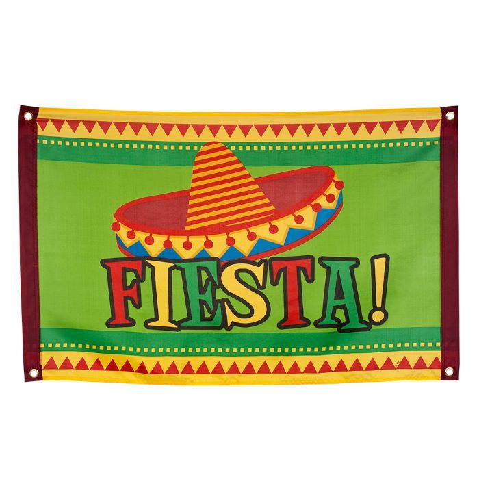 Mexikanskt fiesta banner med sombrero - 90x60 cm
