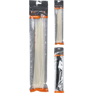 Kabelbindare i nylon, 4,8 x 350 mm, 50 stk