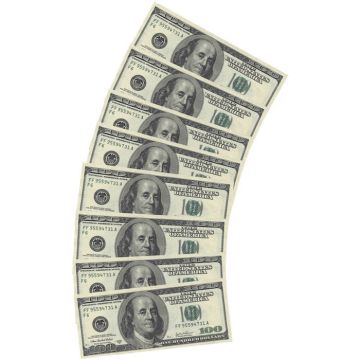 100-dollars servetter 10x - 33x33 cm
