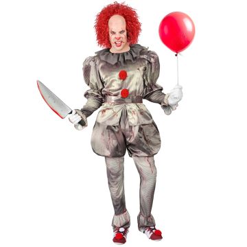 Skrämmande clownkostym för män