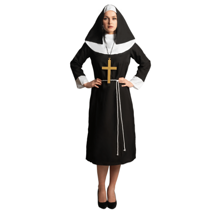 Nonne kostym för kvinnor - 4 delar