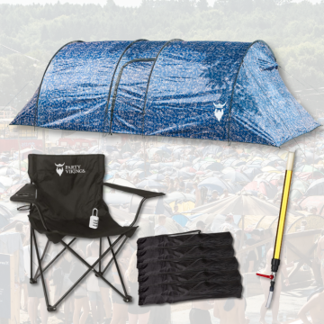 Festivalpaket 6 personer Premium - RAGNAR tält, festivalstol m.m.