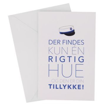 Blått Studentkort Med Kuvert