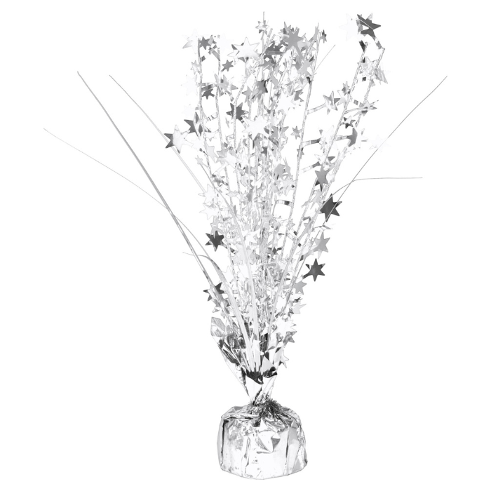Ballongvikt stjärnor silver 32 cm - 200 g