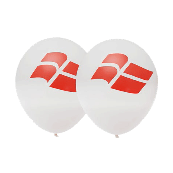 Dannebrogs Balloner i Vit 25cm 6x