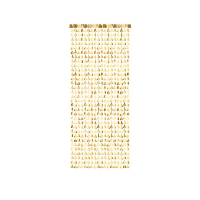 Guld julgran backdrop 100x245 cm