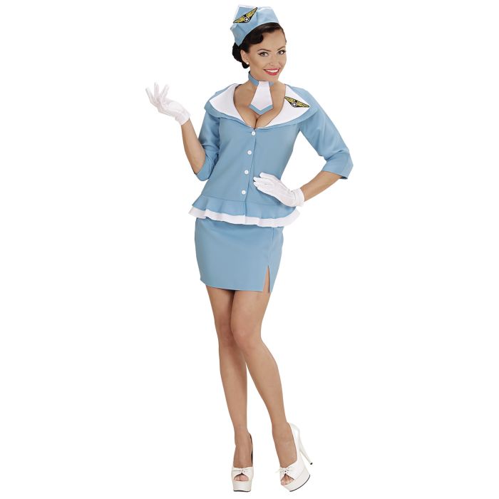 Retro stewardesskostym - 4 delar