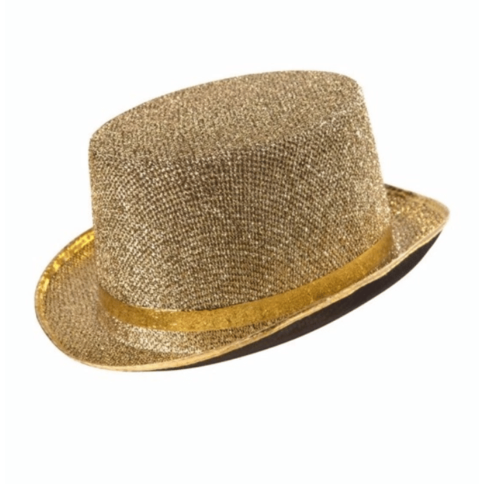 Glittrande guld festhatt - one size