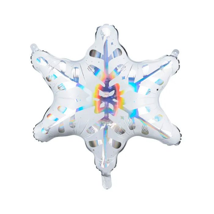 Holografisk Snöflinga Folieballong - 64 x 66 cm