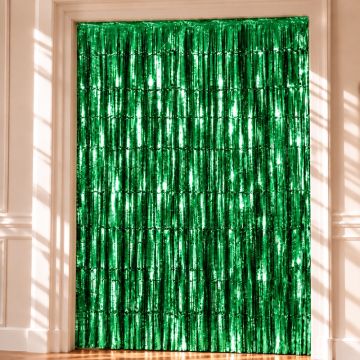 Gröna Glittergardiner - 100 x 240 cm