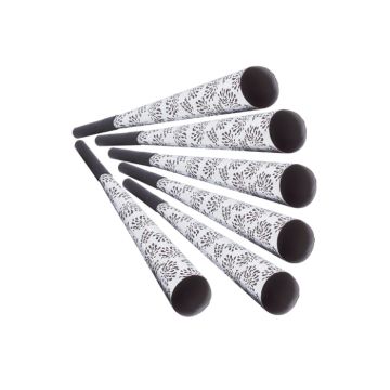 Festtrumpeter happy new year silver 6x - 25 cm