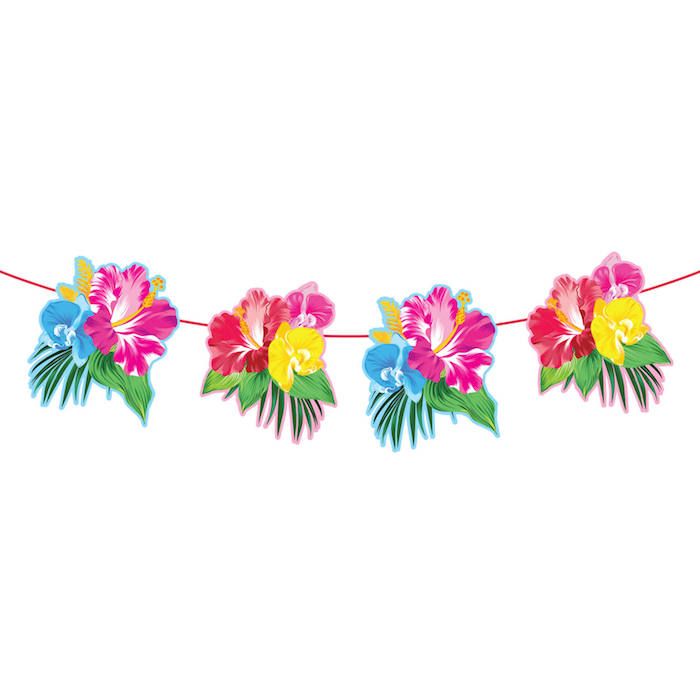 Tropisk Blomster Girlang - 6 meter
