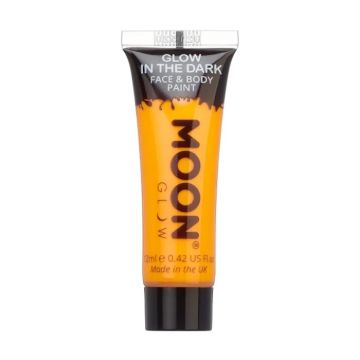 Självlysande ansikts- och kroppsmakeup, orange Moon Creations - 12 ml 