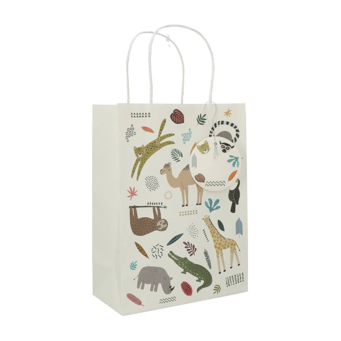 Presentpåsar med zoo-motiv 6x - 27x20 cm