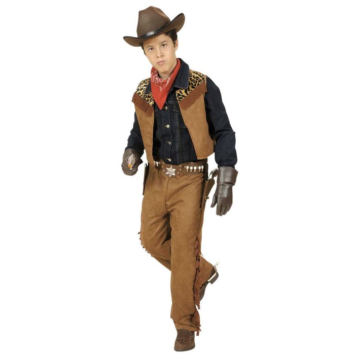 Cowboykostym med väst för pojkar