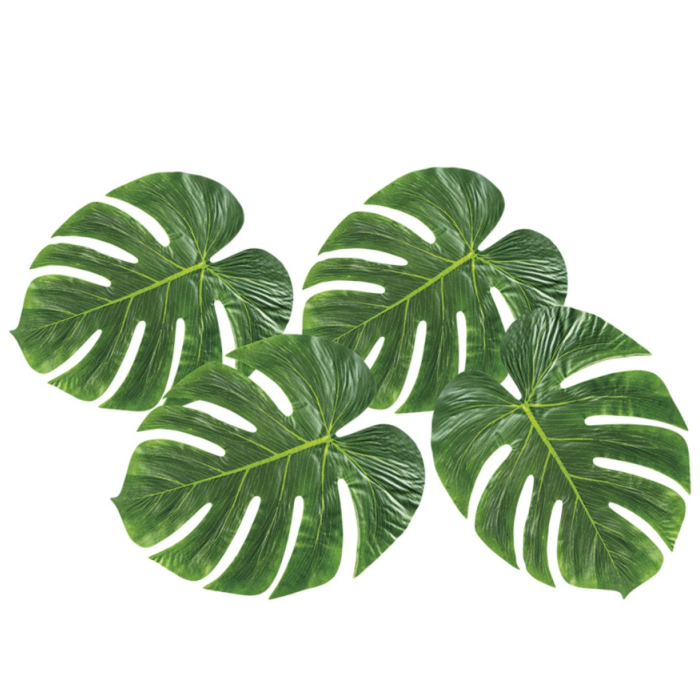 Monstera dekorationblad 4x