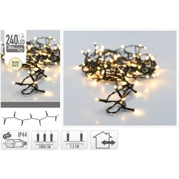 LED lyskedja 240 LED varm vit med kontakt - 18 m 