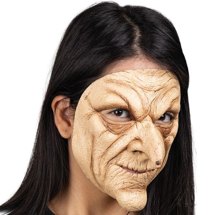 Läskig häxa mask