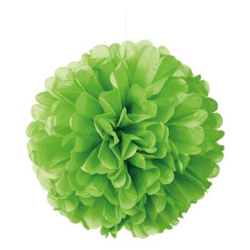 Neon grön pompom - 30 cm