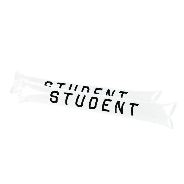 Studentklapp-pelare vit 2x