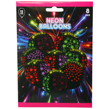 Neonballonger 8x - 30 cm 