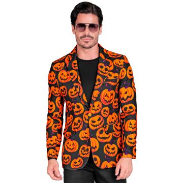 Halloweenjacka med orange pumpor