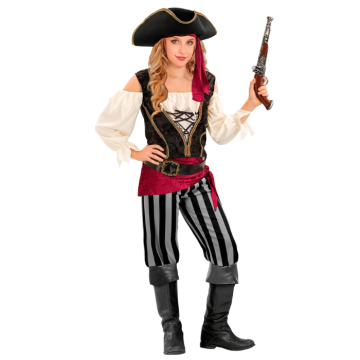 Farlig piratflicka kostym för barn
