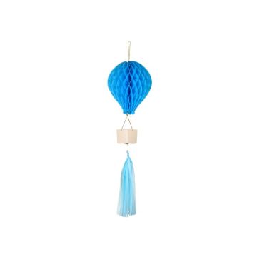 Ljusblå honeycomb luftballondekoration - 28 cm