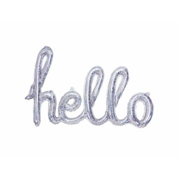 Holografisk Hello folieballong - 72 cm