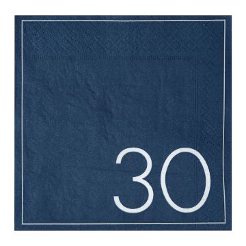 30-årsfestservetter i Blå 16x