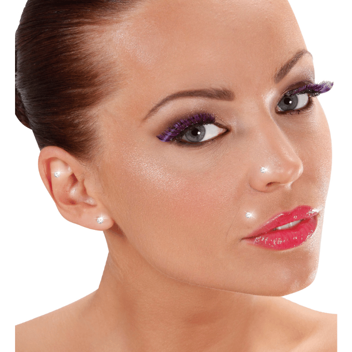Ansiktssten rhinestone piercing - set av 2