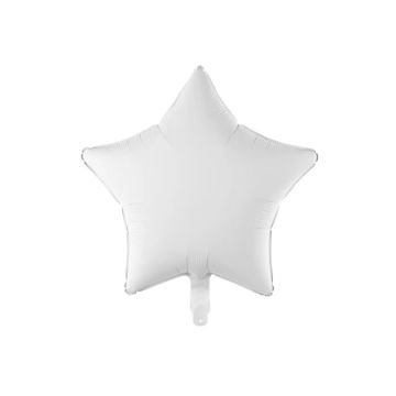 Folieballong stjärna vit 48 cm