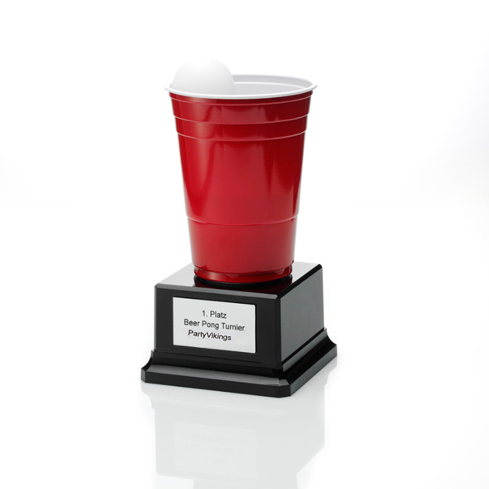 Beer pong trofé tysk - 18,5x10 cm