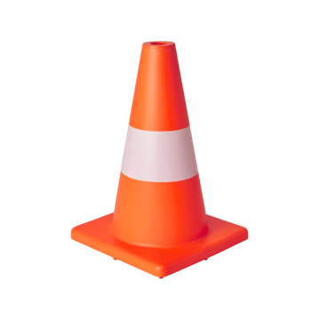 Orange kon med vit rand - 30 cm