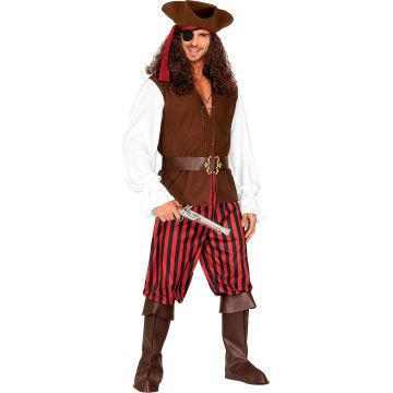 Piratträkt med hatt och ögonlapp för herrar