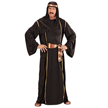 Svart sheik-kostym för herr