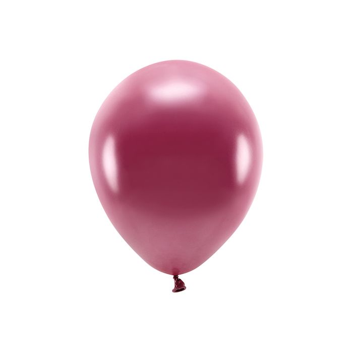 Metalliska djupt röda ballonger 10x - 30 cm